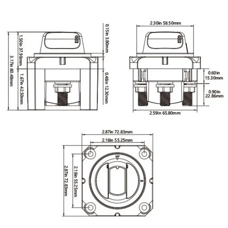 Seaflo Akü Şalteri 12-24V Çift Devreli 300 Amp
