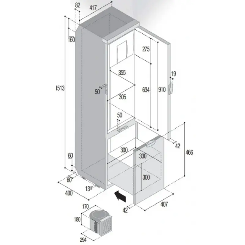 Vitrifrigo Buzdolabı Model SLIM150