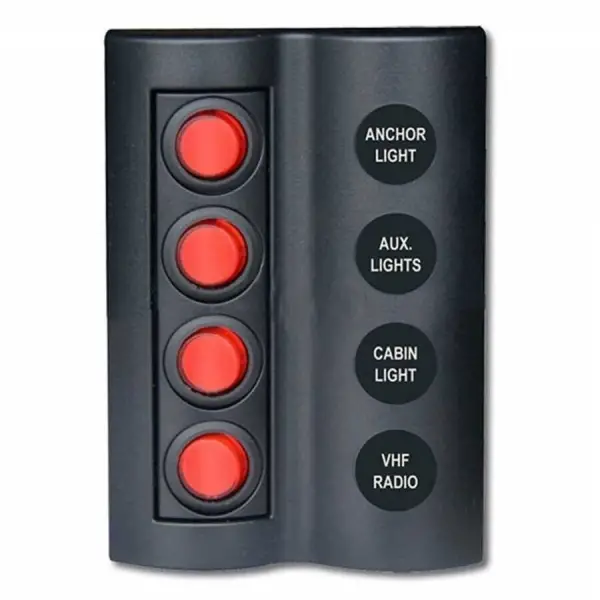 BFY Marin Sigortalı Switch Panel - 4 Anahtarlı
