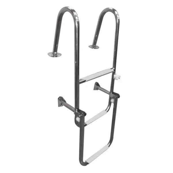 Katlanabilir Krom Tekne Merdiveni 3 Basamaklı 30x80cm