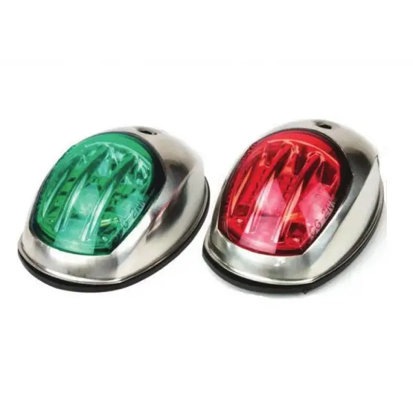 Seyir Feneri İskele+Sancak Takım Led 12V, Krom Kapaklı