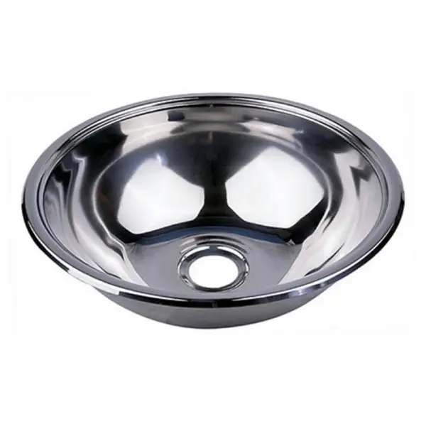 Tekne - Karavan için Krom Evye Lavabo, Ø 26cm, Derinlik: 9cm