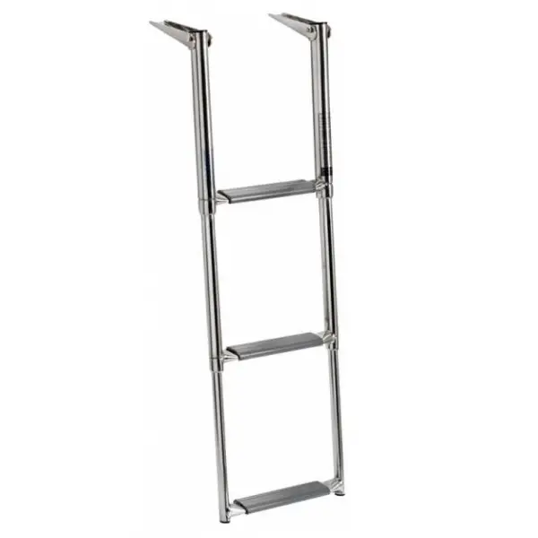 Teleskopik Krom Tekne Merdiveni - 4 Basamak - 110cm