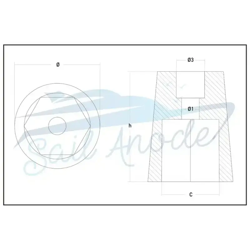 Sail Anode Pervane Tutyalar Altıköşe Yedek Çinko H-22