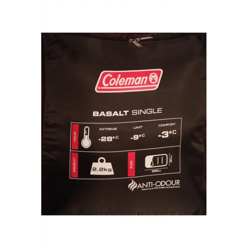 Coleman Basalt Tek Kişilik Uyku Tulumu, Extrem Sıcaklığı -28°C