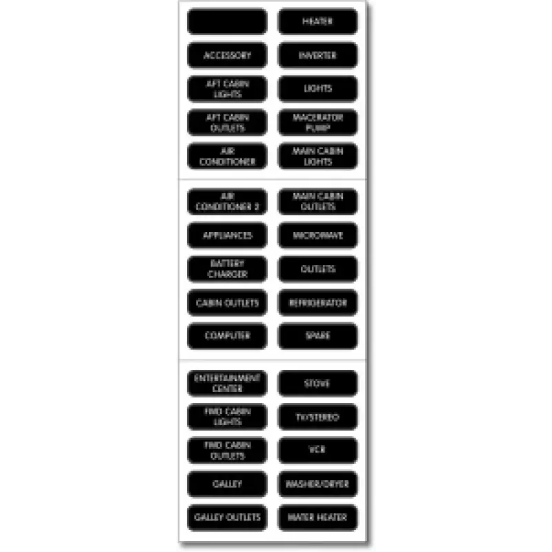 Basic AC Panel etiket seti