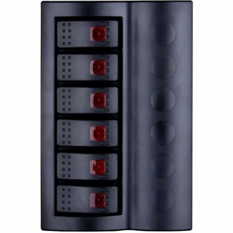 BFY Otomatik Sigortalı ve Işıklı Switch Panel - 6 Anahtarlı