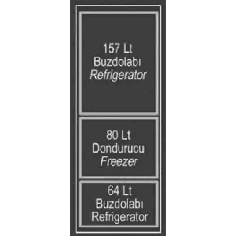 Buzdolabı/dondurucu. Model Dw360