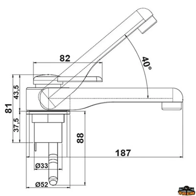CAN RB1487 Musluk, soğuk su