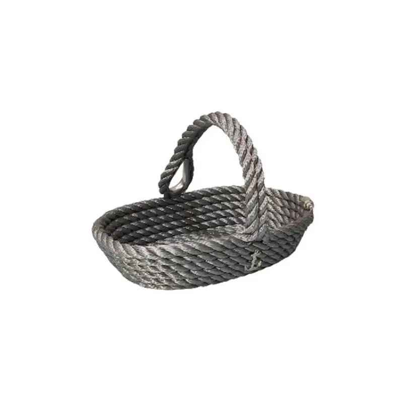 CaptainRA Kulplu Eşya Sepeti (oval) Gri