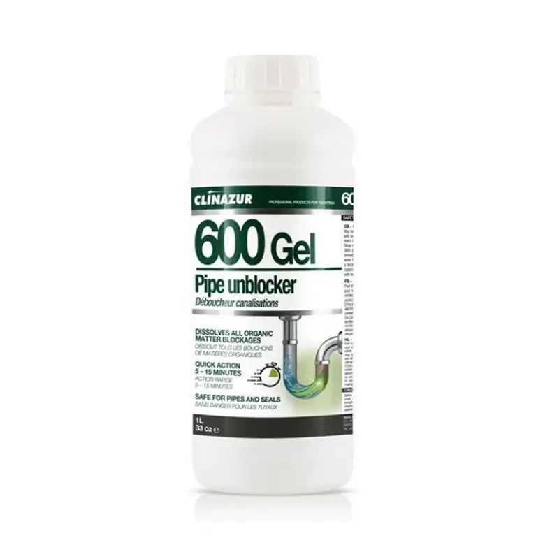 Clin Azur -600 GEL- Boru Tıkanıklık Açıcı 1 Lt