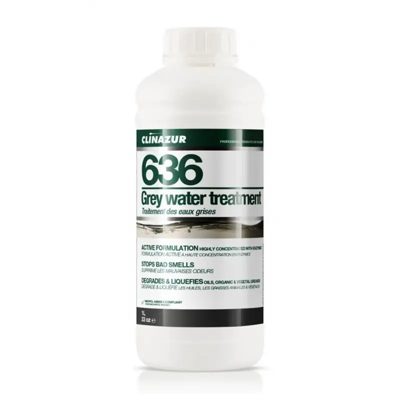 Clin Azur -636- Gri Su Tankı Temizleyici 1 Litre