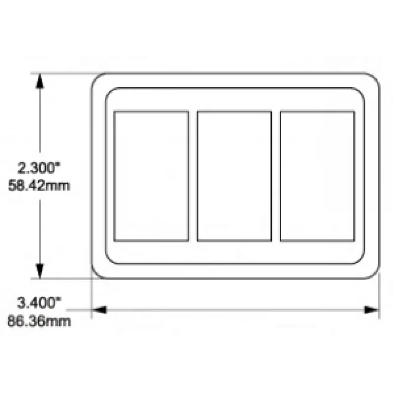 Contura Switch Montaj Paneli - 3 lü