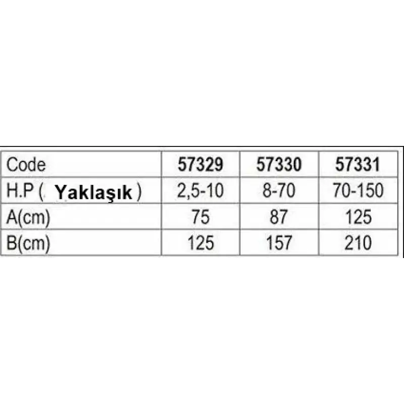 Tüm Gövde İçin Motor Kılıfları - Size 1