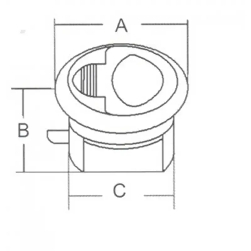Gömme kulp kilitli 60mm