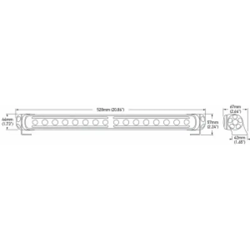 Hella Marine Sea Hawk-470 Kenar Aydınlatmalı Işık Barı