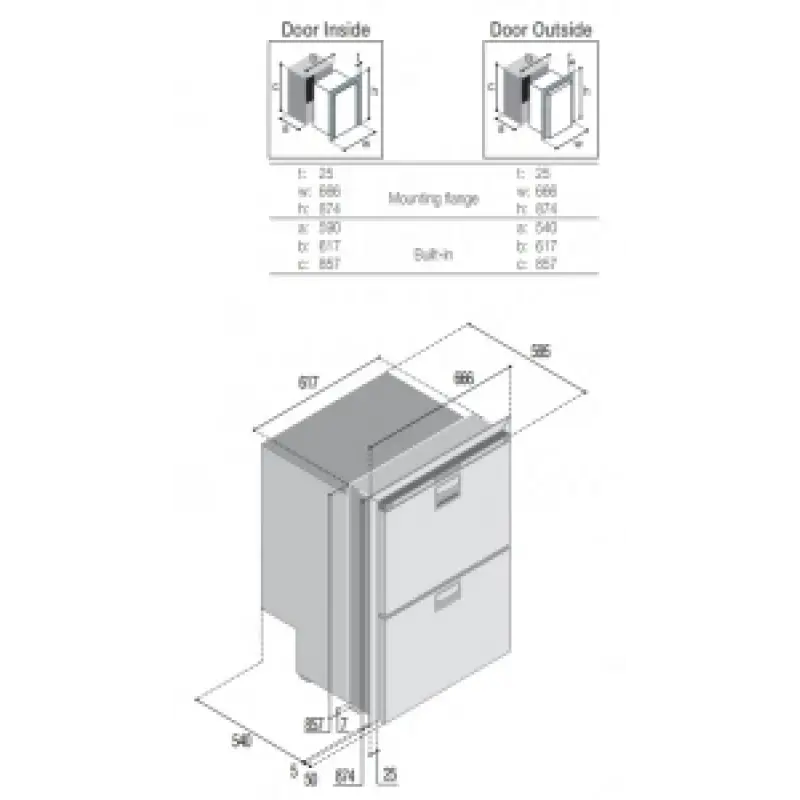 Hepsi Bir Arada Buzdolabı. Model Drw180a