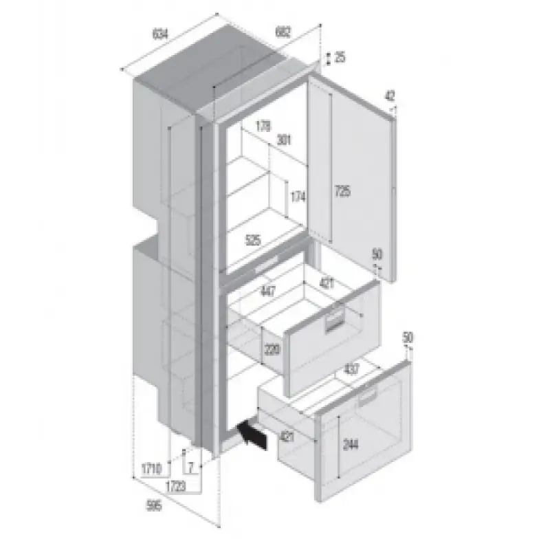 Hepsi Bir Arada Buzdolabı. Model Drw360a