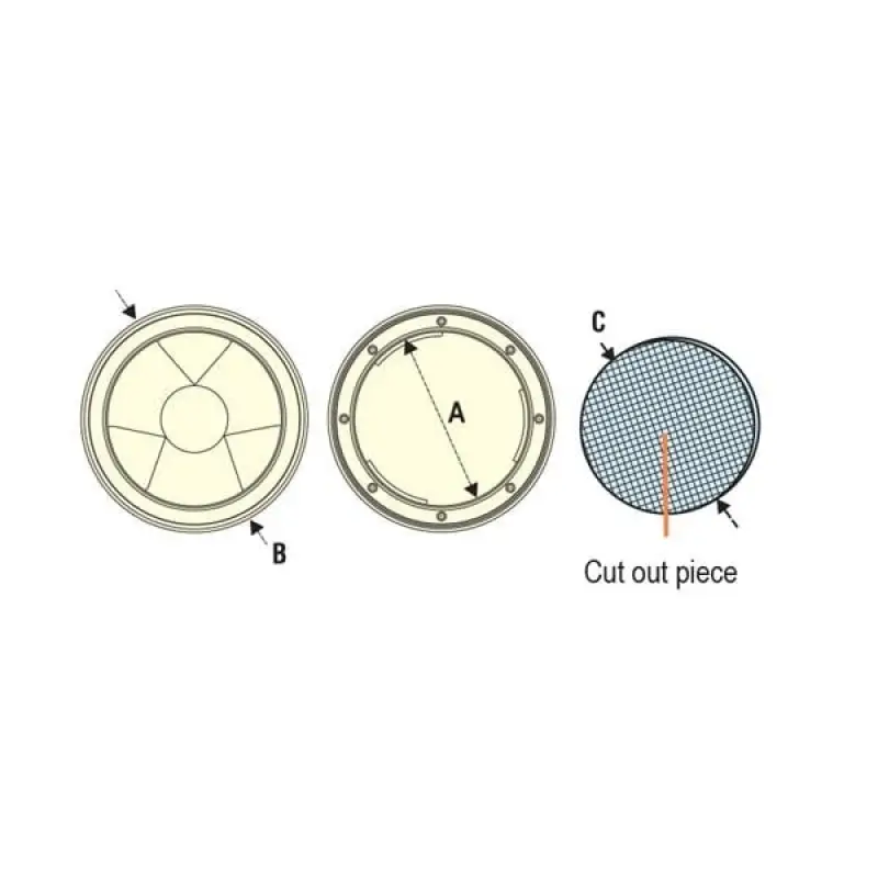 KONTROL KAPAKÇIĞI, BEYAZ Ø104MM