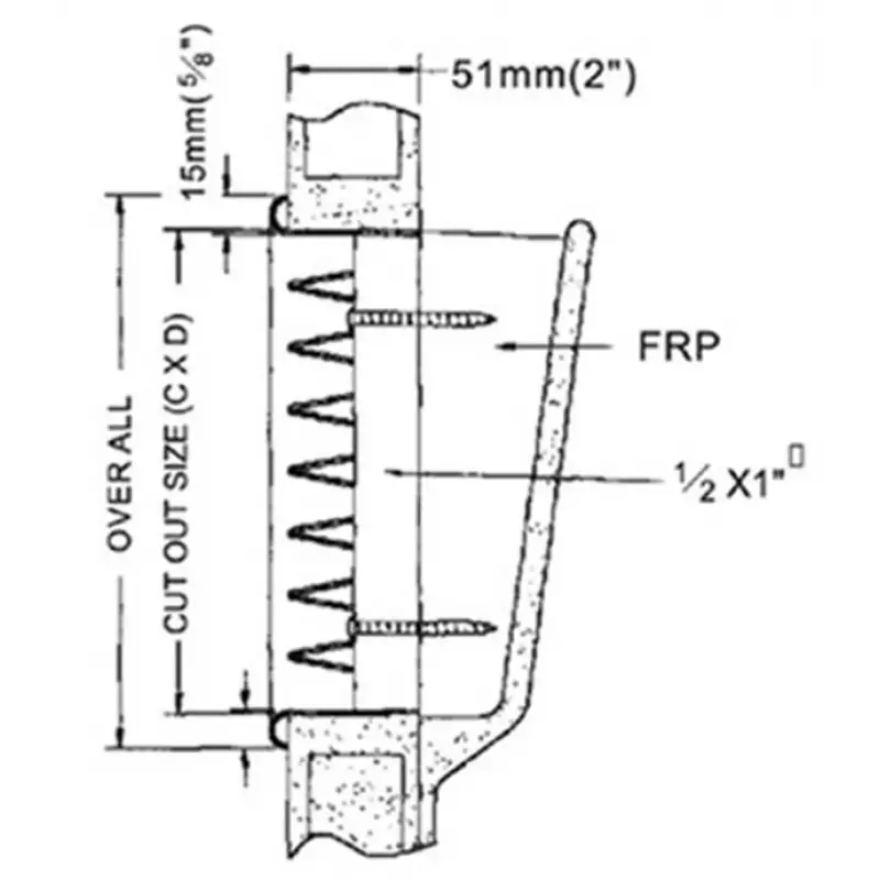 Makine dairesi havalandırması  178X457MM