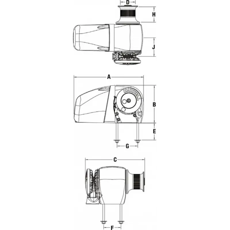 Maxwell HRC10-10 1200W 24V 8mm Tamburlu Yatık Irgat