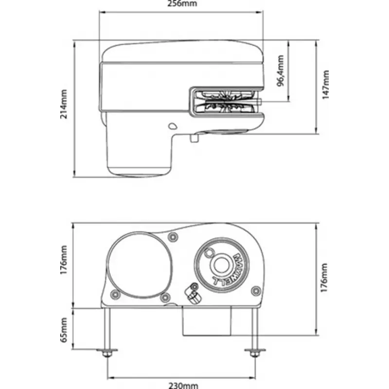 Maxwell HRC6-6 Serisi 600W 12V 6 mm Tambursuz Yatay Irgat