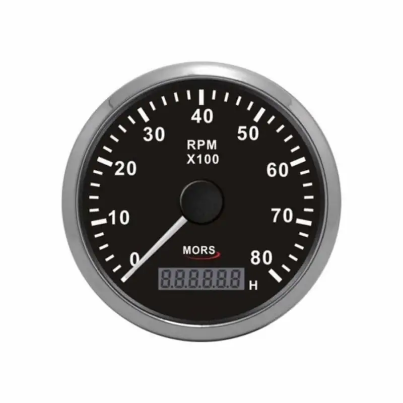 MORS Devir Göstergesi ve Motor Saati 8000RPM - Siyah