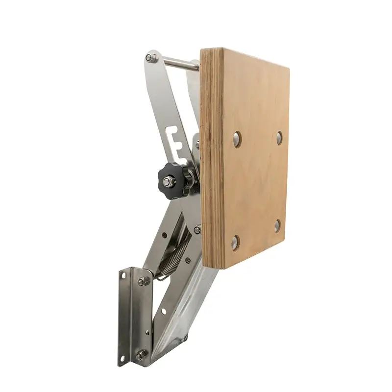 İnox 316 Paslanmaz Çelik Dıştan Takma Motor Braketi - Ahşap Tablalı (40 Kg / 20 HP Kapasiteli)
