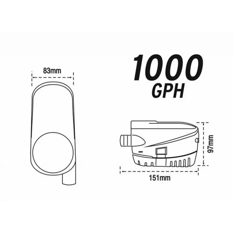 Nuova Rade 24V/600 Gph Otomatik Sintine Pompası