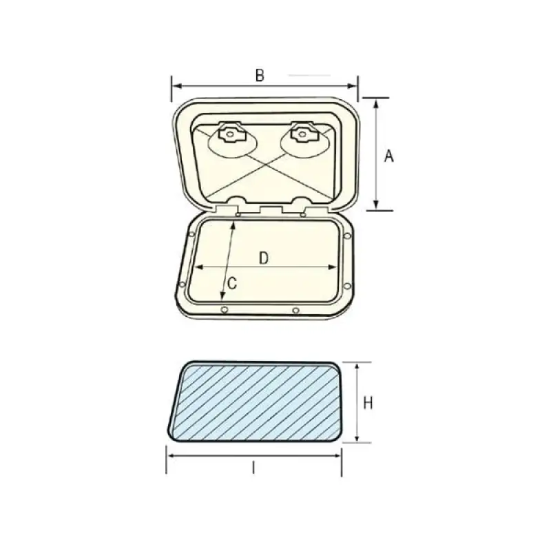 Plastik Gömme Kapak 460X525mm, Gri