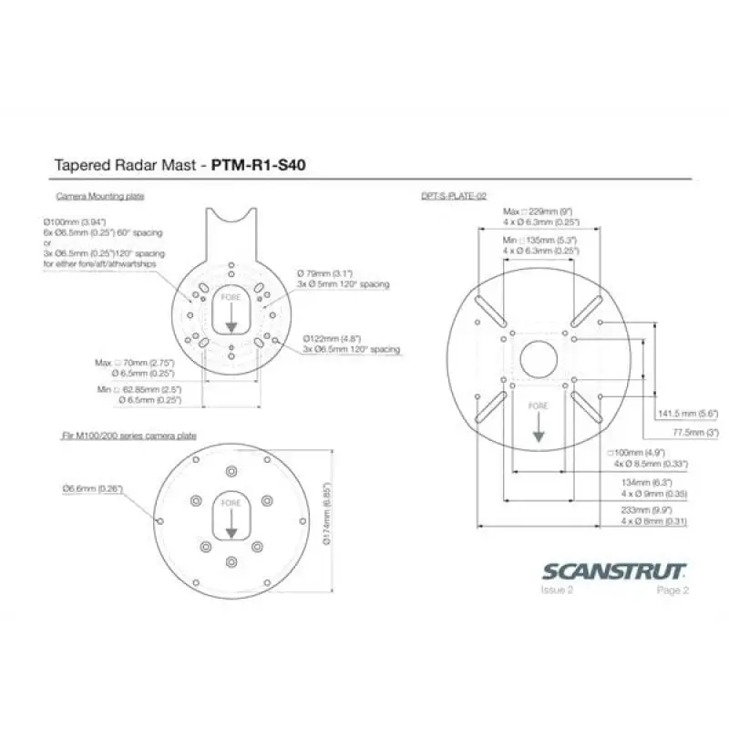 PTM-R1-S40 Montaj Ayağı. Uydu/Radar/Kamera