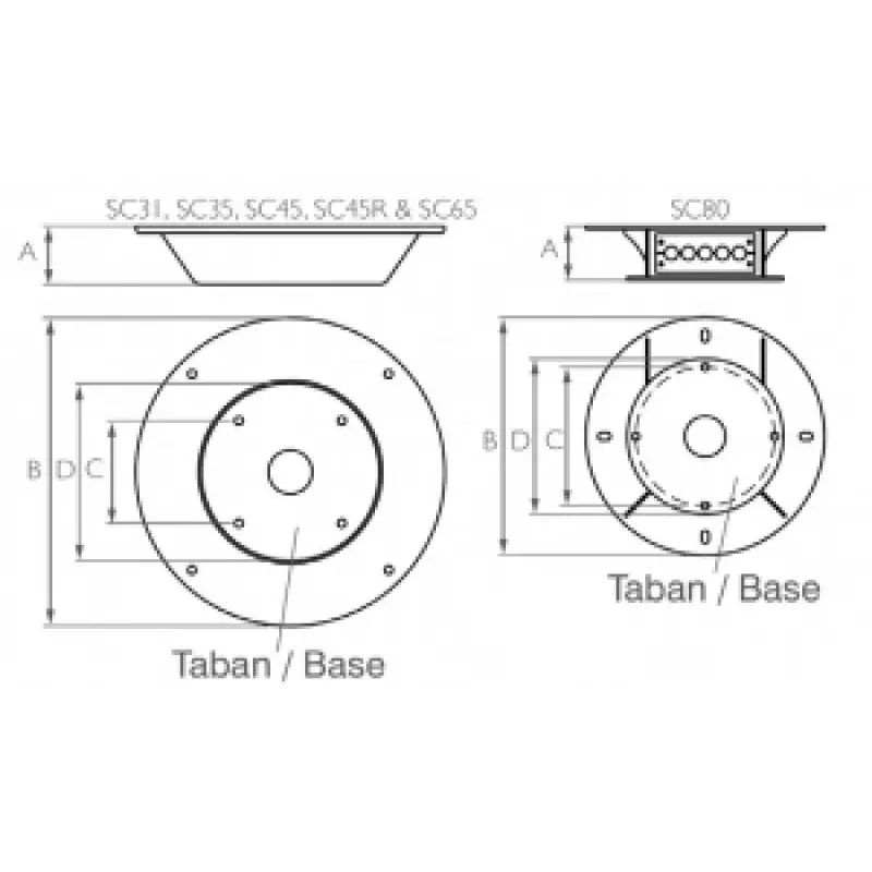 Satcom anten destek braketi sc35