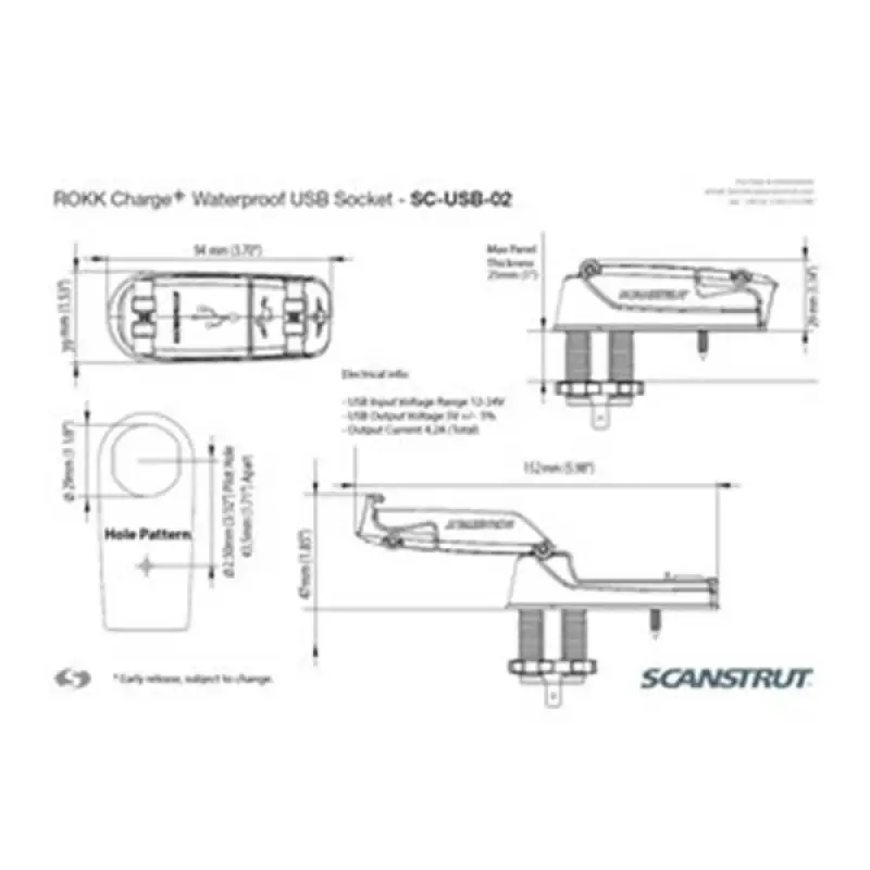 Scanstrut Rokk Çiftli Usb Soketi