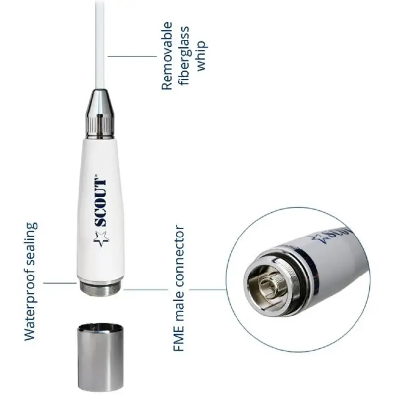 Scout Quick 4 Vhf Anteni Fiberglass 1 Metre