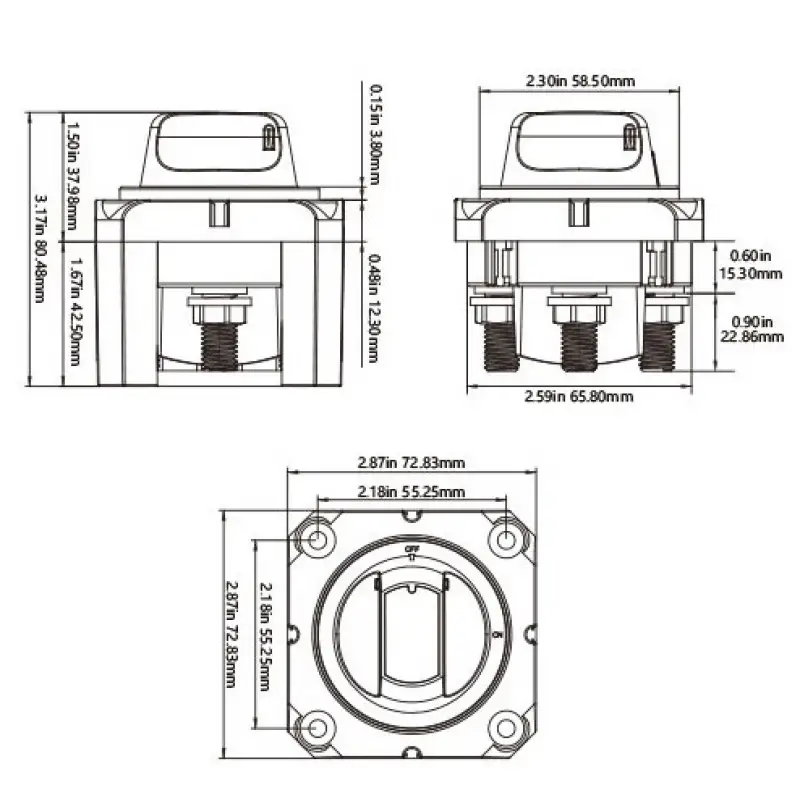 Seaflo Akü Şalteri 12-24V Çift Devreli 300 Amp