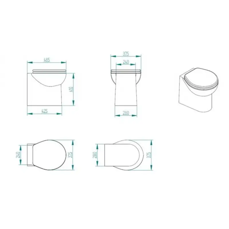 Smart 12V Beyaz Taş Taharet Kitli Tuvalet