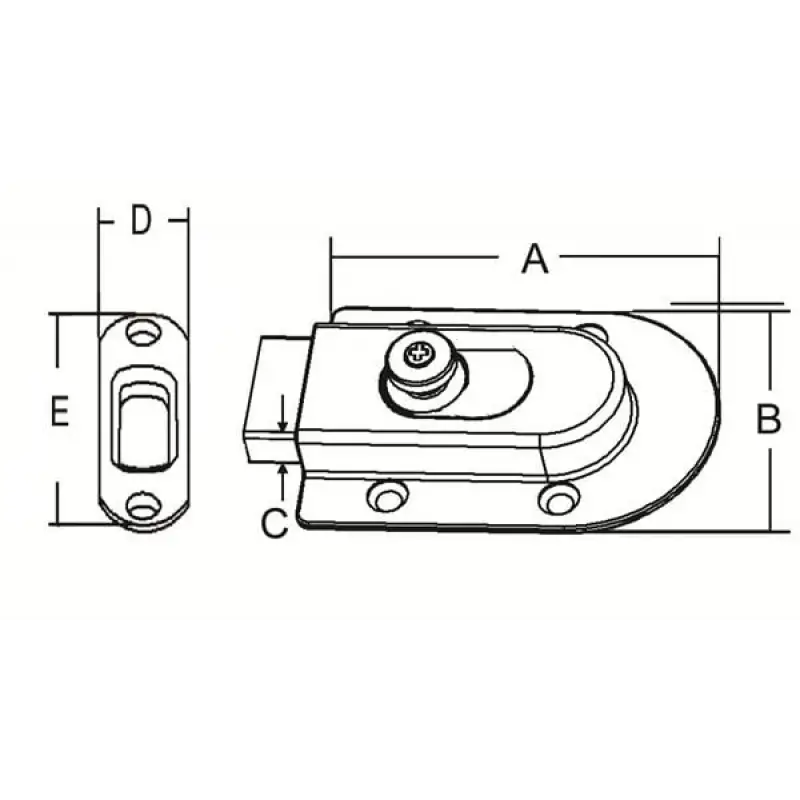 Sürgü Kilit Gömme Karşılık 100mm