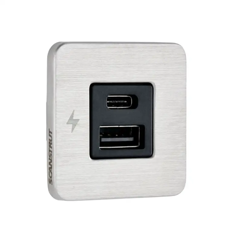 TILE-USB-A/USB-C ŞARJ SOKETİ, PASL. ÇERÇEVE