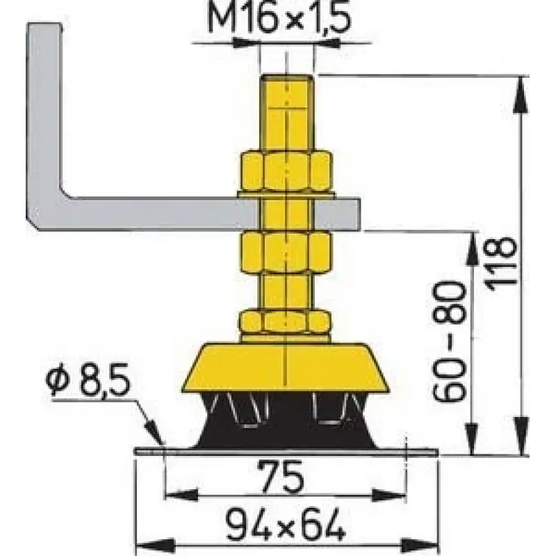 Vetus Esnek Motor Takozu