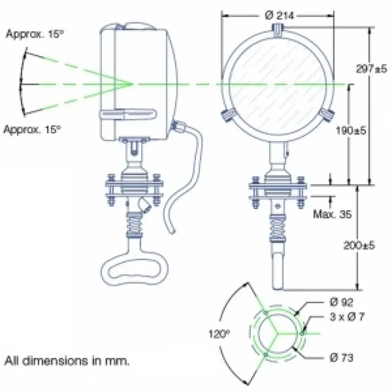 Vetus ZN215 DHR 220 kabin kontrollü projektör