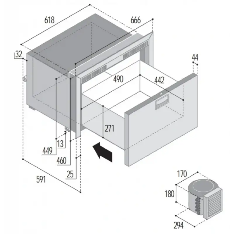 Vitrifrigo Buzdolabı. DW70 OCX2 RFX