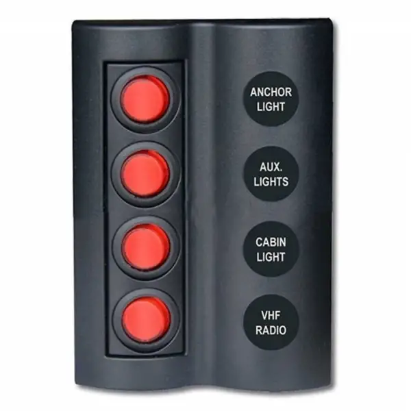 BFY Marin Sigortalı Switch Panel - 6 Anahtarlı