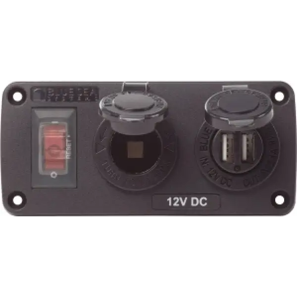 Blue Sea Below Deck Panel Çakmak Soketi ve USB