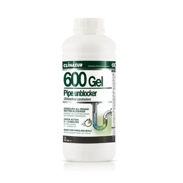 Clin Azur -600 GEL- Boru Tıkanıklık Açıcı 1 Lt
