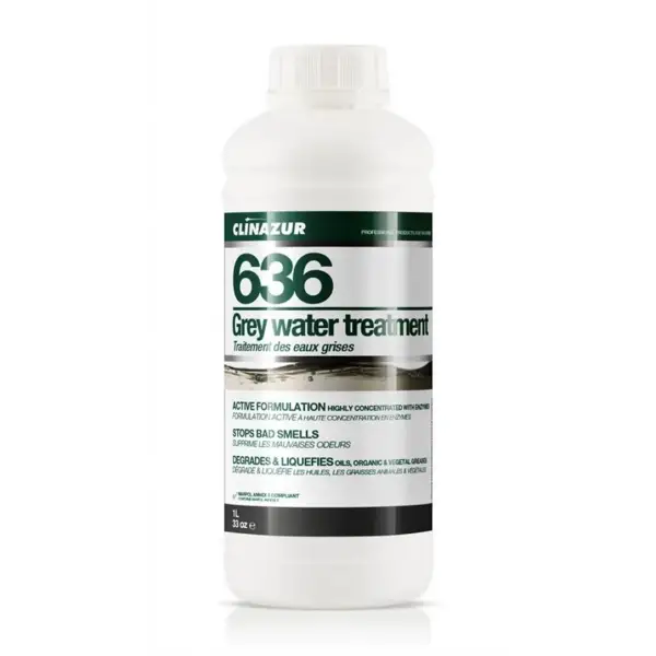 Clin Azur -636- Gri Su Tankı Temizleyici 1 Litre