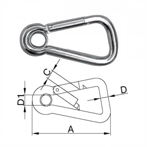 GENİŞ AÇILI KARABİNA, GÖZLÜ 11X120MM