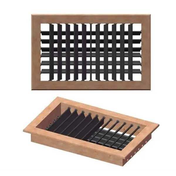 Hava Çıkış Izgarası. Tik Dört Yönlü  356X152 mm