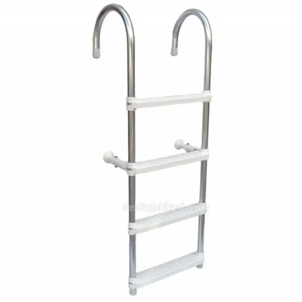 Portatif Katlanabilir Alüminyum Tekne Merdiveni 3 Basamak 84cm