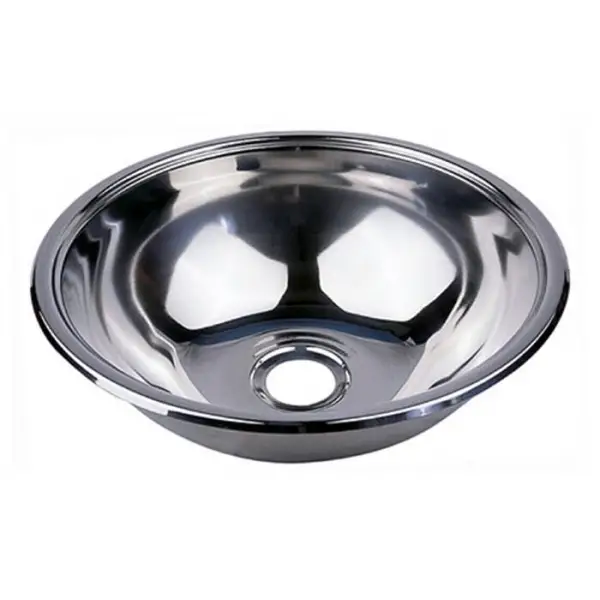 Tekne - Karavan için Krom Evye Lavabo, Ø 26cm, Derinlik: 9cm