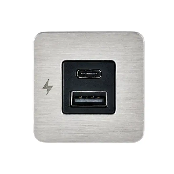 TILE-USB-A/USB-C ŞARJ SOKETİ, PASL. ÇERÇEVE
